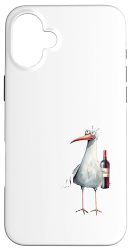Ein Wein und ein Taxi nach Halligen Nordsee Shirt Möwe Hülle für iPhone 16 Plus Ein Wein und ein Taxi nach Halligen Nordsee Shirt Möwe Hülle für iPhone 16 Plus von Nordsee T-Shirt Küstenkind Wattenmeer Meerweh Wein