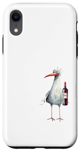 Ein Wein und ein Taxi nach Halligen Nordsee Shirt Möwe Hülle für iPhone XR Ein Wein und ein Taxi nach Halligen Nordsee Shirt Möwe Hülle für iPhone XR von Nordsee T-Shirt Küstenkind Wattenmeer Meerweh Wein