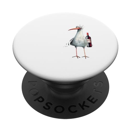 Ein Wein und ein Taxi nach Halligen Nordsee Shirt Möwe PopSockets Klebender PopGrip Ein Wein und ein Taxi nach Halligen Nordsee Shirt Möwe PopSockets Klebender PopGrip von Nordsee T-Shirt Küstenkind Wattenmeer Meerweh Wein