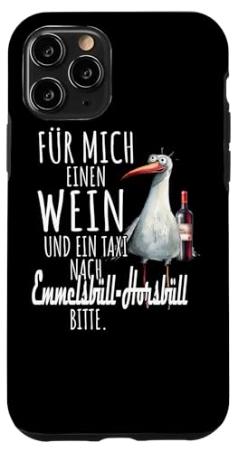 Ein Wein und ein Taxi nach Emmelsbüll-Horsbüll Nordsee Möwe Hülle für iPhone 11 Pro von Nordsee T-Shirt Wattenmeer Küstenkind Meerweh Wein
