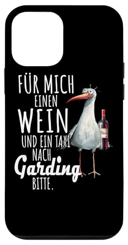 Ein Wein und ein Taxi nach Garding Nordsee Shirt Möwe Hülle für iPhone 12 mini von Nordsee T-Shirt Wattenmeer Küstenkind Meerweh Wein