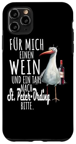 Ein Wein und ein Taxi nach St. Peter Ording Nordsee Möwe Hülle für iPhone 11 Pro Max von Nordsee T-Shirt Wattenmeer Küstenkind Meerweh Wein