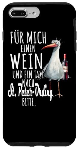 Ein Wein und ein Taxi nach St. Peter Ording Nordsee Möwe Hülle für iPhone 7 Plus/8 Plus von Nordsee T-Shirt Wattenmeer Küstenkind Meerweh Wein