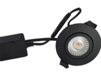 Downlight Low Profile ECO LED 6W 420 lumen, 2700K, rund, mat sort Downlight Low Profile ECO LED 6W 420 lumen, 2700K, rund, mat sort von Nordtronic