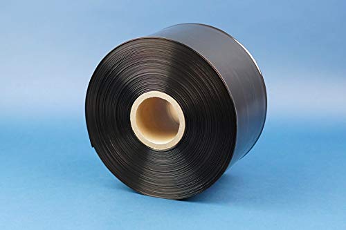 Schlauchfolie 100 my LDPE schwarz auf Rolle, 250m Lauflänge, lebensmittelechte Beutelfolie, blickdicht Folienstärke 100 my, Breite 400 mm von Nordwerk
