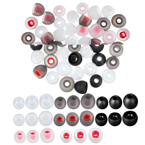 Norhogo 48 Stücke Ersatz Silikon Ohrstöpsel, Silikon Ohrhörer Kopfhörer Aufsätze Ohrpolster Ohrhörer Set, kompatibel, Unisex, 3 Größen (S/M/L), Kompatibel mit den meisten in-Ear Kopfhörer von Norhogo