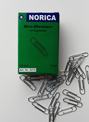 NORICA 2215 Büroklammern 24 mm verzinkt rund von Norica