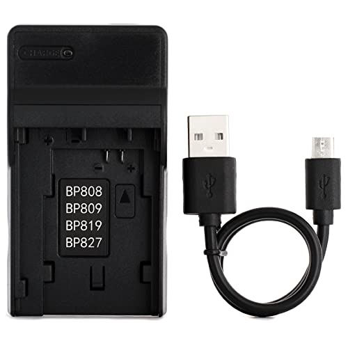 BP-808 USB Ladegerät für Canon FS100, FS200, FS300, LEGRIA HF G10, LEGRIA HF G25 Kamera und Mehr von Norifon