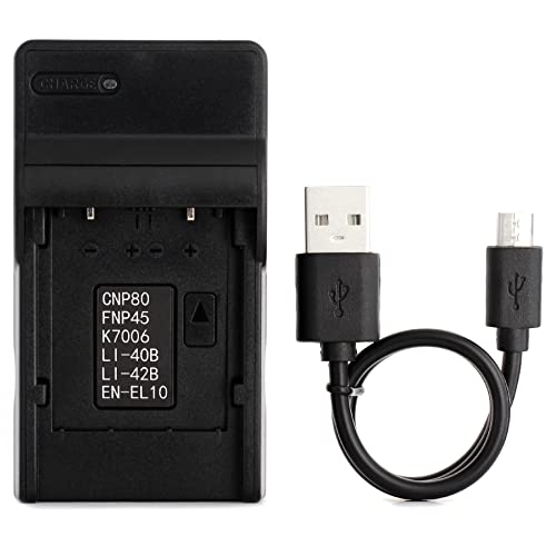 EN-EL10 USB Ladegerät für Nikon Coolpix S200, S203, S210, S220, S230, S3000, S4000, S500, S510, S5100, S520, S570, S60, S600, S700, S80 Kamera und Mehr von Norifon