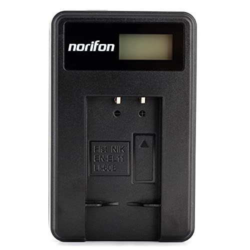 EN-EL11 LCD USB Ladegerät für Nikon Coolpix S550, Coolpix S560 Kamera und Mehr von Norifon
