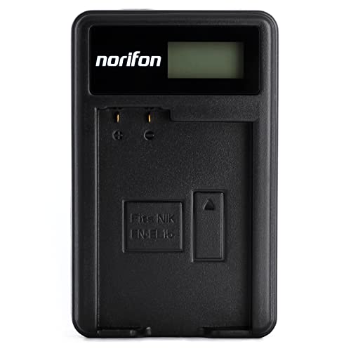 EN-EL15 LCD USB Ladegerät für Nikon 1 V1, D500, D600, D610, D7000, D7100, D7200, D750, D800, D800E, D810, D810A Kamera und Mehr von Norifon