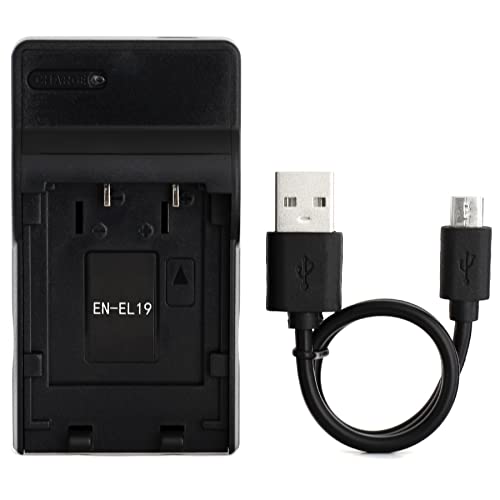 EN-EL19 USB Ladegerät für Nikon Coolpix S33, S7000, S6900, S2800, S100, S3100, S4100, S4300, S5200, S6500 Kamera und Mehr von Norifon