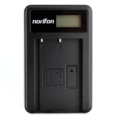 EN-EL9 LCD USB Ladegerät für Nikon D3000, D40, D40x, D5000, D60 Kamera und Mehr von Norifon