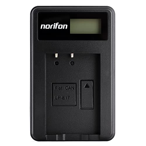 LP-E17 LCD USB Ladegerät für Canon EOS 750D, EOS 760D, EOS M3 Kamera und Mehr von Norifon