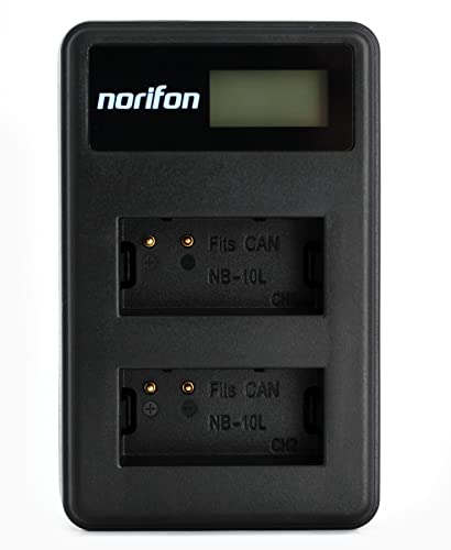 NB-10L Zweikanal LCD USB Ladegerät für Canon G3X, PowerShot G1 X, PowerShot G15, G16, SX40 HS, SX50 HS, SX60 HS Kamera und Mehr NB-10L Zweikanal LCD USB Ladegerät für Canon G3X, PowerShot G1 X, PowerShot G15, G16, SX40 HS, SX50 HS, SX60 HS Kamera und Mehr von Norifon