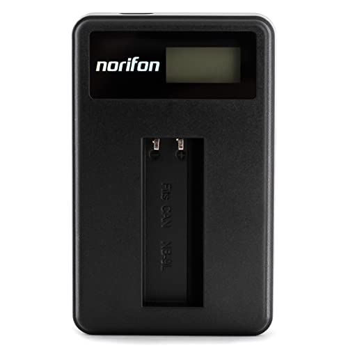NB-9L LCD USB Ladegerät für Canon PowerShot ELPH 510 HS, 520 HS, 530 HS, PowerShot N, N2 PowerShot SD4500 is, IXUS 1000 HS, 1100 HS, 500 HS, 510 HS, IXY 1, 3, 50S, 51S Kamera und Mehr von Norifon