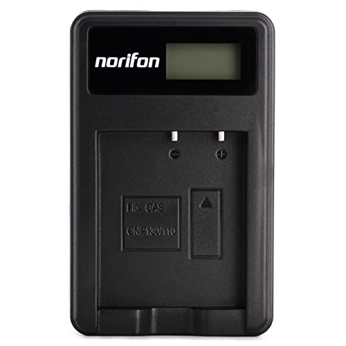 NP-130 LCD USB Ladegerät für Casio Exilim EX-10, EX-H30, EX-H35, EX-ZR100, EX-ZR1000, EX-ZR1100, EX-ZR1200, EX-ZR200, EX-ZR300, EX-ZR310, EX-ZR320, EX-ZR400, EX-ZR700, EX-ZR800 Kamera und Mehr von Norifon
