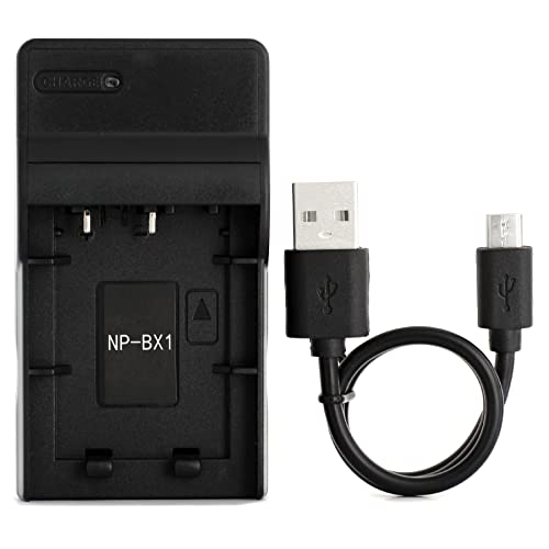 NP-BX1 USB Ladegerät für Sony Cyber-Shot DSC-RX100, Cyber-Shot DSC-RX100 II, Cyber-Shot DSC-RX100 III, Cyber-Shot DSC-HX90V, Cyber-Shot DSC-WX350, Cyber-Shot DSC-WX500, HDR-AS15 Kamera und Mehr von Norifon