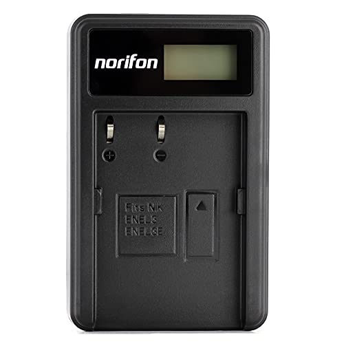 Norifon EN-EL3 LCD USB Ladegerät für Nikon D100, D100 SLR, D200, D300, D300s, D50, D70, D70s, D80, D90, DSLR D700 Kamera und Mehr, EN-EL3-L von Norifon