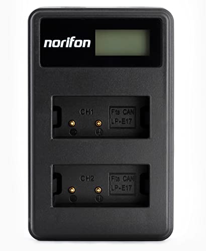 Norifon LP-E17 Zweikanal LCD USB Ladegerät für Canon EOS 750D, EOS 760D, EOS M3 Kamera und Mehr Norifon LP-E17 Zweikanal LCD USB Ladegerät für Canon EOS 750D, EOS 760D, EOS M3 Kamera und Mehr von Norifon