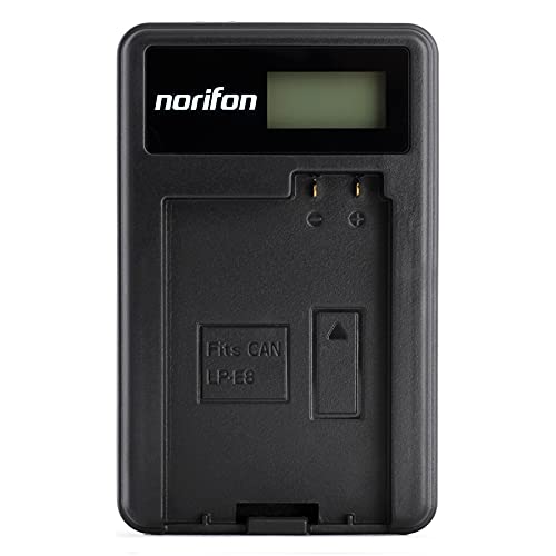 Norifon LP-E8 LCD USB Ladegerät für Canon EOS 550D, 600D, 650D, 700D, EOS Kiss X4, X5, X6i, EOS Rebel T2i, T3i, T4i, Rebel T5i Kamera und Mehr Norifon LP-E8 LCD USB Ladegerät für Canon EOS 550D, 600D, 650D, 700D, EOS Kiss X4, X5, X6i, EOS Rebel T2i, T3i, T4i, Rebel T5i Kamera und Mehr von Norifon