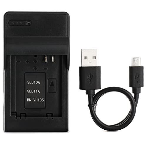 SLB-10A USB Ladegerät für Samsung P800, PL50, PL51, PL55, PL57, PL60, PL65, PL70, SL420, SL502, SL620, SL720, SL820, WB150, WB151, WB2100, WB500, WB550, WB690, WB700, WB710, WB750 Kamera und Mehr von Norifon