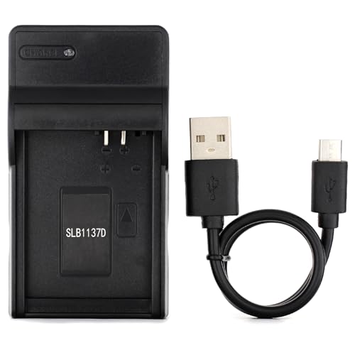 SLB-1137D USB Ladegerät für Samsung i100, i80, i85, L74 Wide, NV100HD, NV103, NV106 HD, NV11, NV24HD, NV30, NV40, TL34HD Kamera und Mehr von Norifon