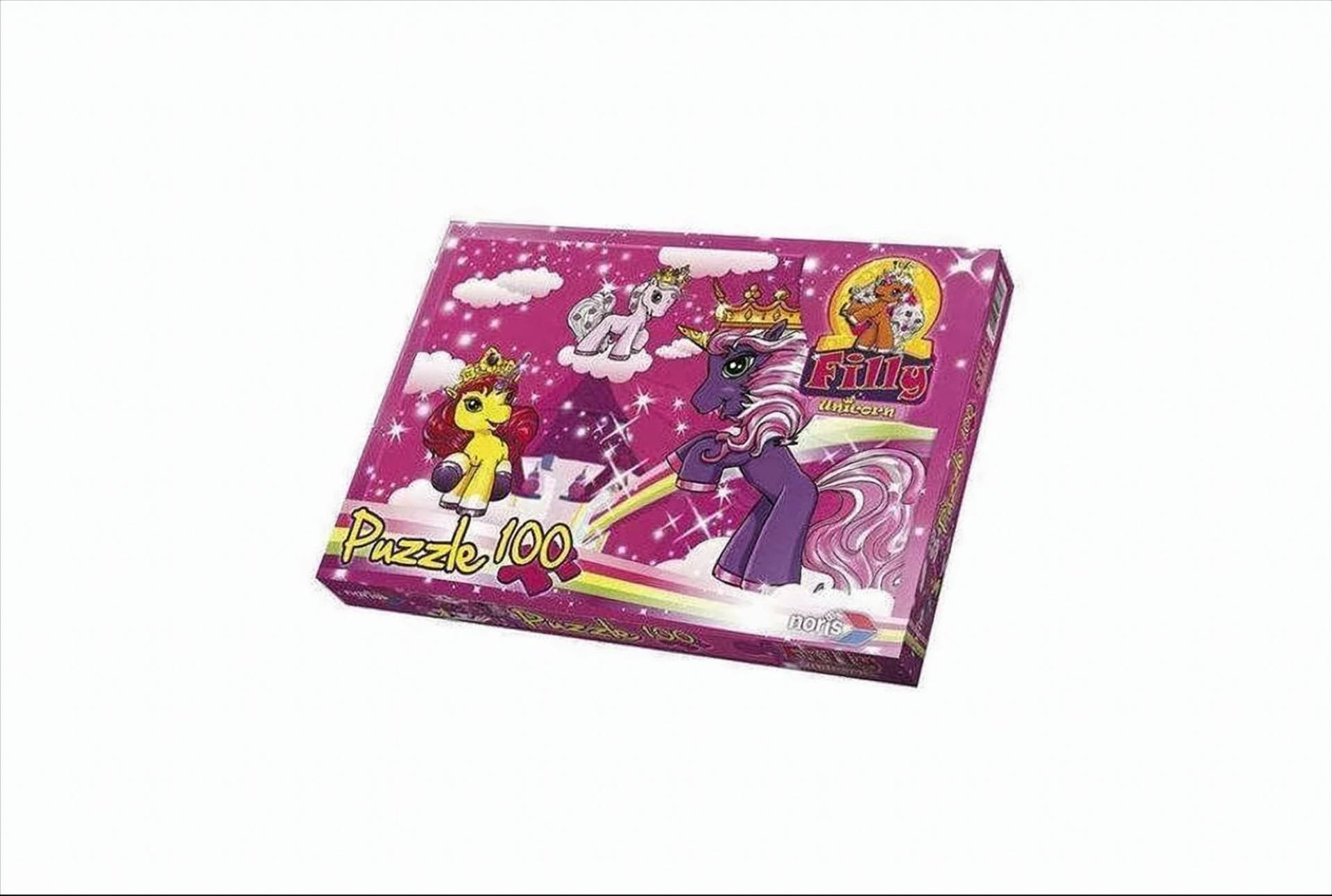 Noris 606037370 - Filly Unicorn - Am Turm, 100 Teile Puzzle von Noris