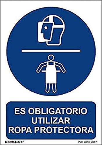 Normaluz RD25623 - Selbstklebendes Schild, Vinyl-Schutzkleidung, 15 x 20 cm von Normaluz