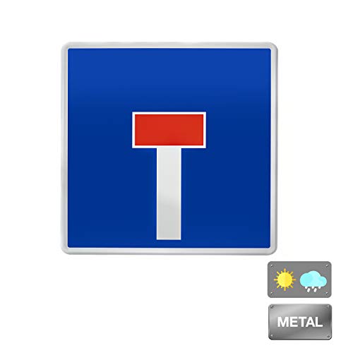 Normaluz V10025 – Schild, quadratisch, ohne Ausgang, Metall, thermolackiert, 50 cm, Blau von Normaluz