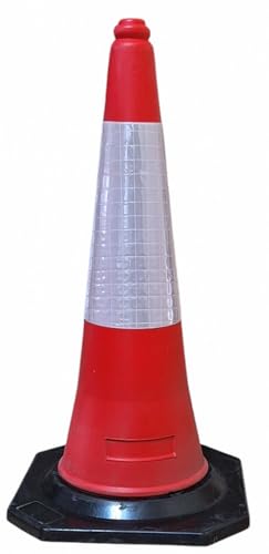 Normaluz Kegel, rot, 75 cm, mit reflektierendem Band, Fußball und Training, Sicherheitskegel, robustes Material, zertifiziert nach EN ISO 9001 von Normaluz