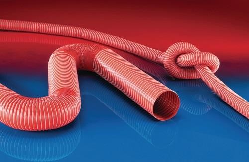 4 Mtr. Norres Absaug- u.Gebläseschlauch SIL 391 ONE ID 108mm AD 113,00mm 2.5mm von Norres