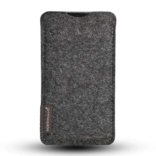 NorthWand Breite Hülle für iPhone 16 Pro, iPhone 16, 16e MIT Apple Case. Tasche, Handyhülle aus 100% natürlichem Merino Filz – Made in Germany - Dunkel- Grau NorthWand Breite Hülle für iPhone 16 Pro, iPhone 16, 16e MIT Apple Case. Tasche, Handyhülle aus 100% natürlichem Merino Filz – Made in Germany - Dunkel- Grau von NorthWand
