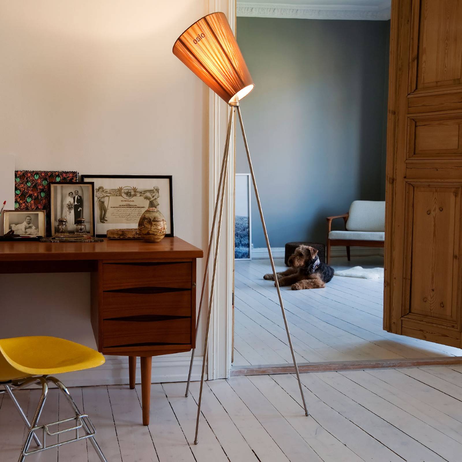 Northern Oslo Wood Stehleuchte stahl/beige Northern Oslo Wood Stehleuchte stahl/beige von Northern
