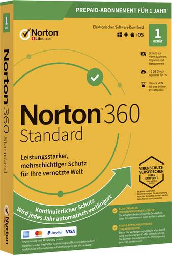 Norton Life Lock Norton™ 360 Standard 10GB GE 1 USER 1 DEVICE 12MO Jahreslizenz, 1 Lizenz Windows, von Norton Life Lock