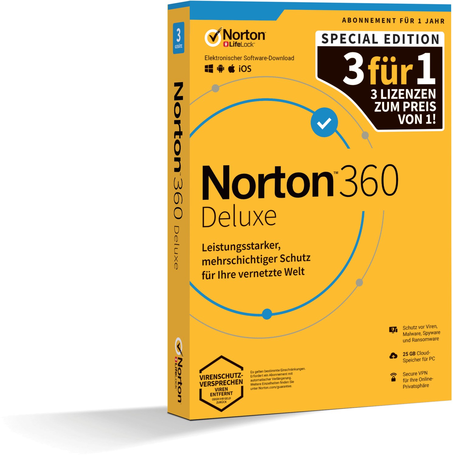 360 Deluxe Special Edition Software für 3 Geräte von Norton