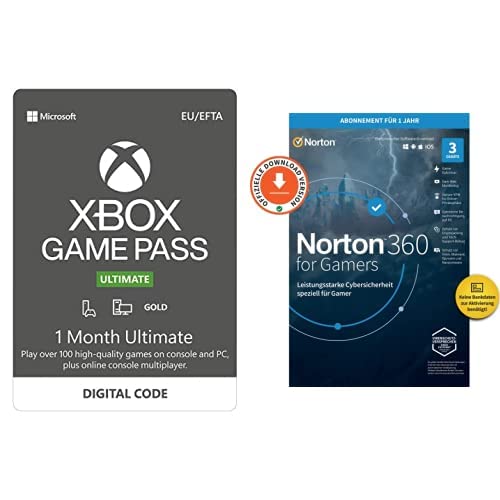Norton 360 for Gamers 2021 | 3-Geräte Norton Gamers + Xbox Game Pass Ultimate | 1 Monate Mitgliedschaft | Xbox/Win 10 PC - Download Code von Norton