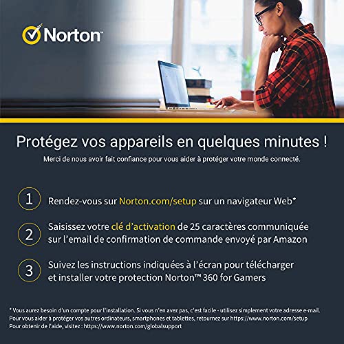 Symantec Norton 360 for Gamers 50GB FR 1 User 3 D von Norton