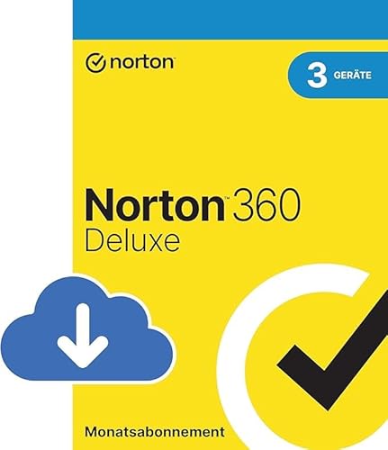 [TEST] Norton 360 Deluxe 2024 | 3 Geräte | Monats-Abonnement mit Verlängerung| Antivirus | Secure VPN | Password Manager | PC/Mac/Android/iOS | Aktivierungscode per Email von Norton