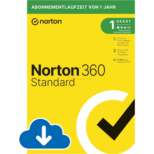 Norton 360 Standard  ESD   1 Gerät 1 Jahr (Download) von NortonLifeLock