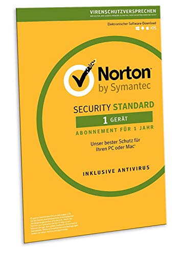 Norton Security Standard 2019 | 1 Gerät | 1 Jahr | PC/Mac/Android/iOS | Download, Aktivierungscode in Frustfreier Verpackung von NortonLifeLock