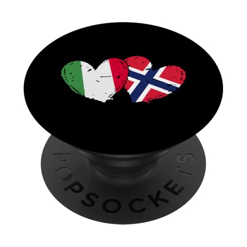 Italien Norwegen Flagge Herzen Italienisch Norwegisches Erbe PopSockets Klebender PopGrip Italien Norwegen Flagge Herzen Italienisch Norwegisches Erbe PopSockets Klebender PopGrip von Norway Flag Design Norwegian Roots Pride