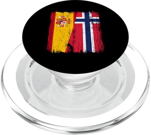 Spanien Norwegen Halbflagge Spanisch Norwegische Vorfahren PopSockets PopGrip für MagSafe Spanien Norwegen Halbflagge Spanisch Norwegische Vorfahren PopSockets PopGrip für MagSafe von Norway Flag Design Norwegian Roots Pride