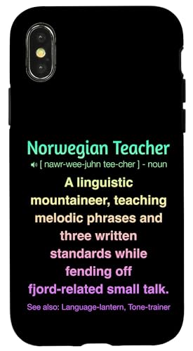 Norwegischlehrer Hülle für iPhone X/XS von Norwegian Teacher Gifts & Tees