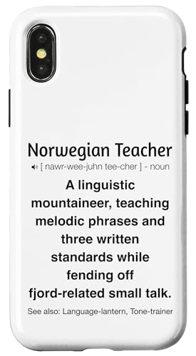 Norwegischlehrer Hülle für iPhone X/XS von Norwegian Teacher Gifts & Tees