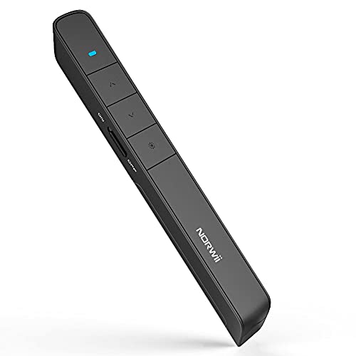 【Angepasste Schaltfläche】NORWII N36 Laserpointer 100m, Multifunktionaler Präsentations-Clicker Für Powerpoint, Hyperlink-Unterstützung, Medienwiedergabe/Pause, Vorheriger/Nächster Titel, Alt + F4 usw von Norwii