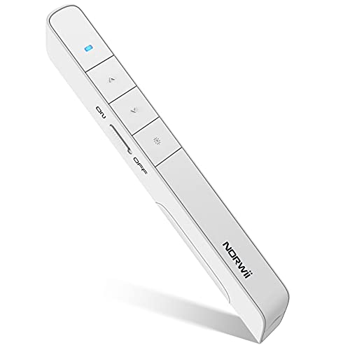 【Angepasste Schaltfläche】NORWII N36 Laserpointer 100m, Multifunktionaler Präsentations-Clicker Für Powerpoint, Hyperlink-Unterstützung, Medienwiedergabe/Pause, Vorheriger/Nächster Titel, Alt + F4 usw von Norwii