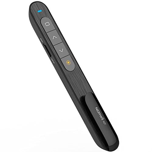 NORWII 2.4G Multifunktions Wireless Presenter mit Laserpointer für Powerpoint-Präsentation Fernbedienung, Präsentation Clicker, Slide Advancer NORWII 2.4G Multifunktions Wireless Presenter mit Laserpointer für Powerpoint-Präsentation Fernbedienung, Präsentation Clicker, Slide Advancer von Norwii