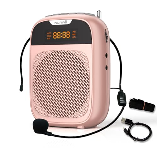 NORWII Mini-Sprachverstärker, tragbarer wiederaufladbarer Bluetooth-Lautsprecher, 4000 mAh, mit kabelgebundenem Mikrofon, Headset, PA-System, persönlicher Sprachverstärker für Lehrer, Reiseleiter NORWII Mini-Sprachverstärker, tragbarer wiederaufladbarer Bluetooth-Lautsprecher, 4000 mAh, mit kabelgebundenem Mikrofon, Headset, PA-System, persönlicher Sprachverstärker für Lehrer, Reiseleiter von Norwii