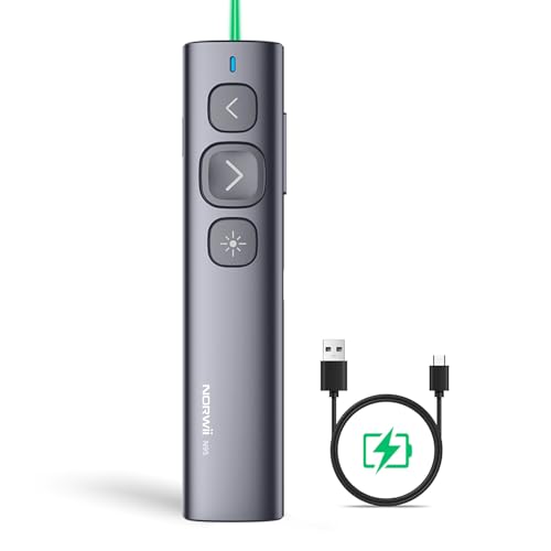 Norwii N95 Wiederaufladbare Präsentation Clicker mit USB-A&C Konnektivität, PowerPoint Clicker für Präsentation Remote, Wireless Presenter, Slide (Green, USB-A) Norwii N95 Wiederaufladbare Präsentation Clicker mit USB-A&C Konnektivität, PowerPoint Clicker für Präsentation Remote, Wireless Presenter, Slide (Green, USB-A) von Norwii